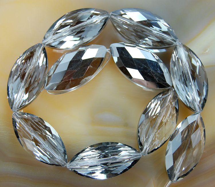12x25mm faceted smoky quartz eye beads 10pcs